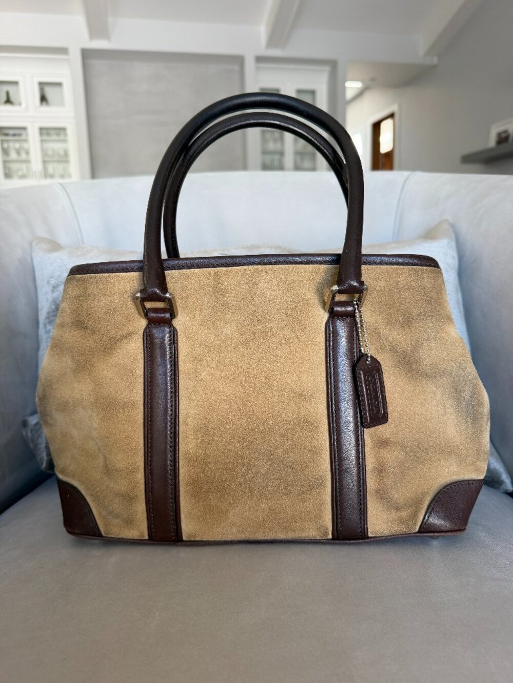 Vintage Y2K Coach Hamptons Suede Satchel